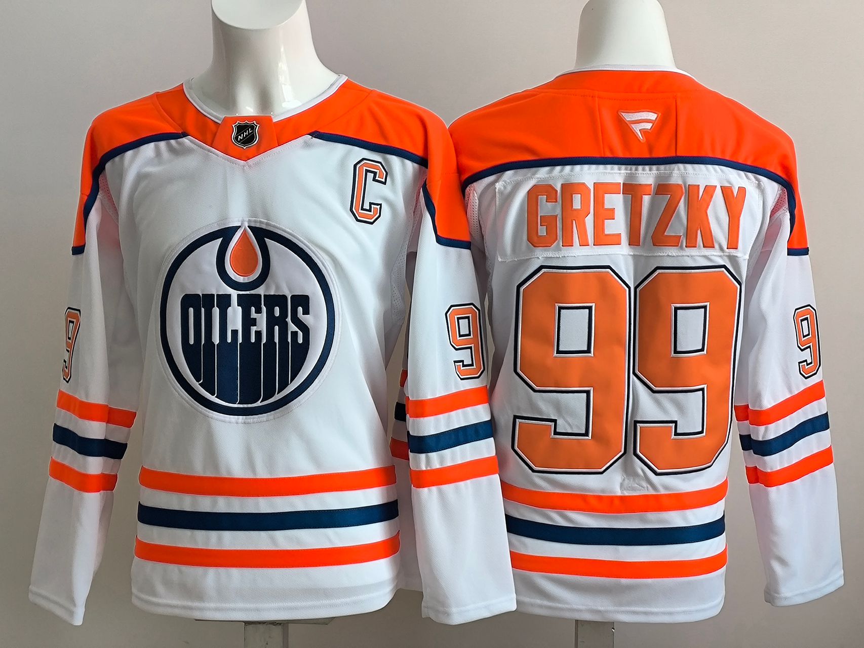 Men 2025 Edmonton Oilers #93 Gretzky White Throwback NHL Jersey style 01